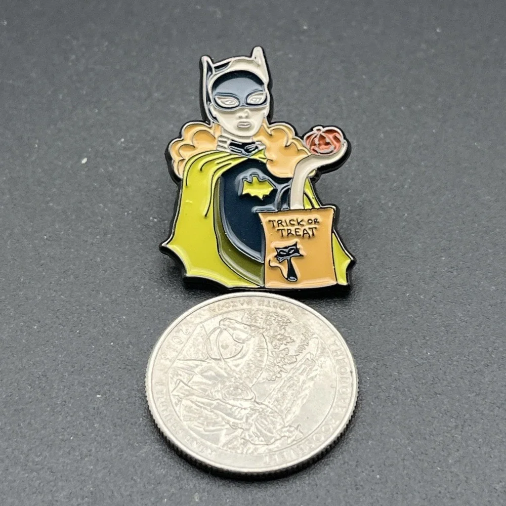 Batgirl Halloween Trick Or Treat Bag‎ Lapel Hat Pin
